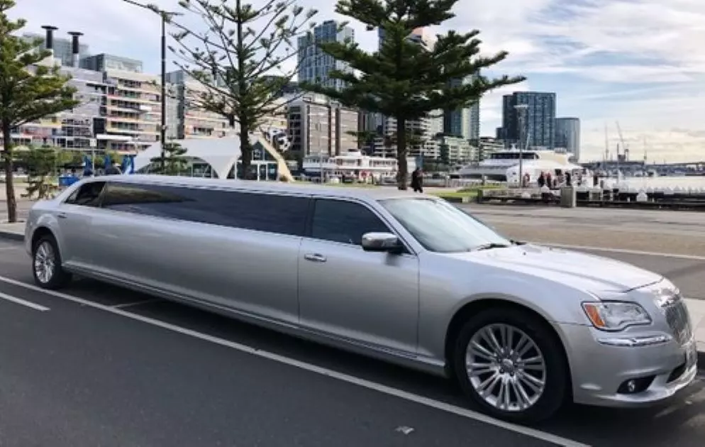 crown prestige limousines chauffeur cars melbourne fleet customers having a hens party in a stretch limousine